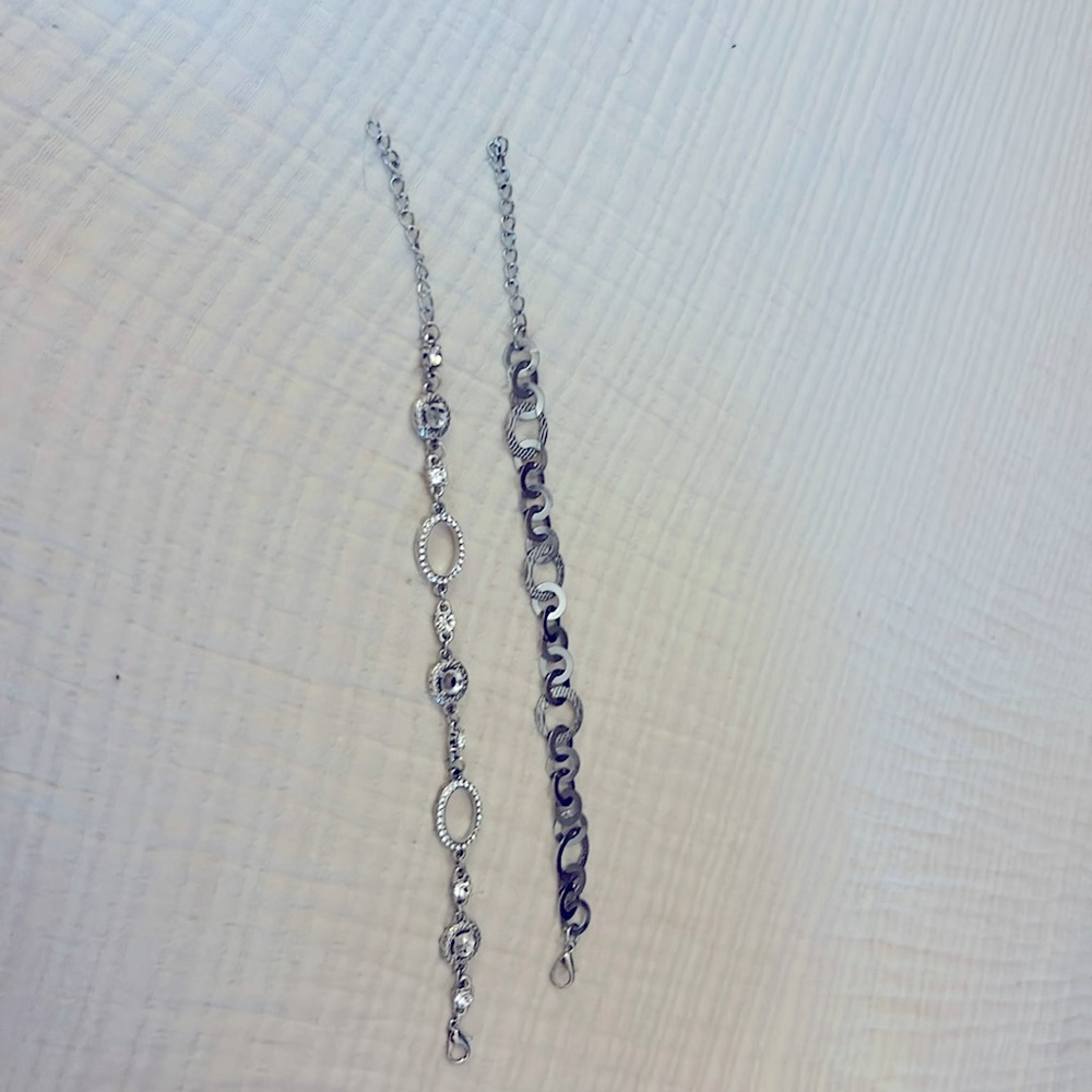 2 Silver Toned Bracelets - image 1